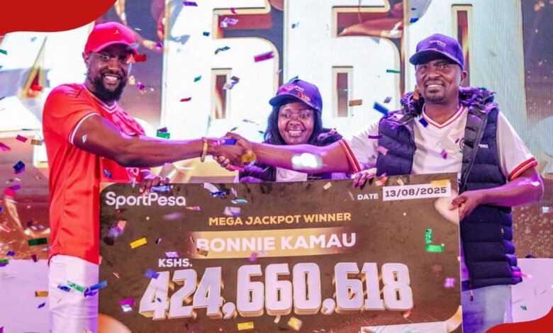 Record SportPesa Mega Jackpot winner Bonnie Kamau unveiled in Nairobi