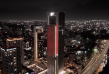 CMG Light Show Illuminates Skyline of Nairobi