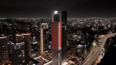 CMG Light Show Illuminates Skyline of Nairobi